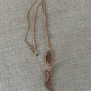 Rayne Necklace - Rose Gold and clear stone, NWOTcomes with Kendra Scott Dust Bag